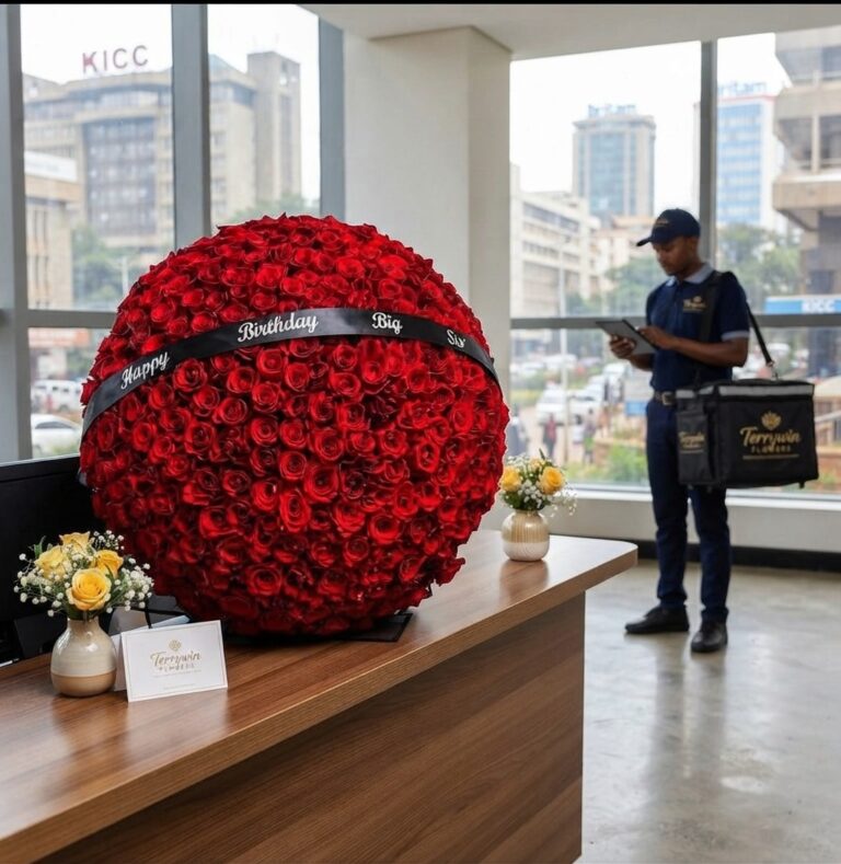 Flower delivery in Nairobi CBD with a fresh bouquet