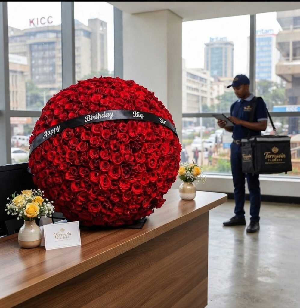 Flower delivery in Nairobi CBD with a fresh bouquet
